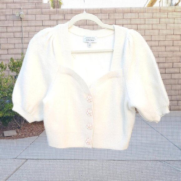 & OTHER STORIES Floral Button Puff Sleeve Cardigan size S - Picture 5 of 9